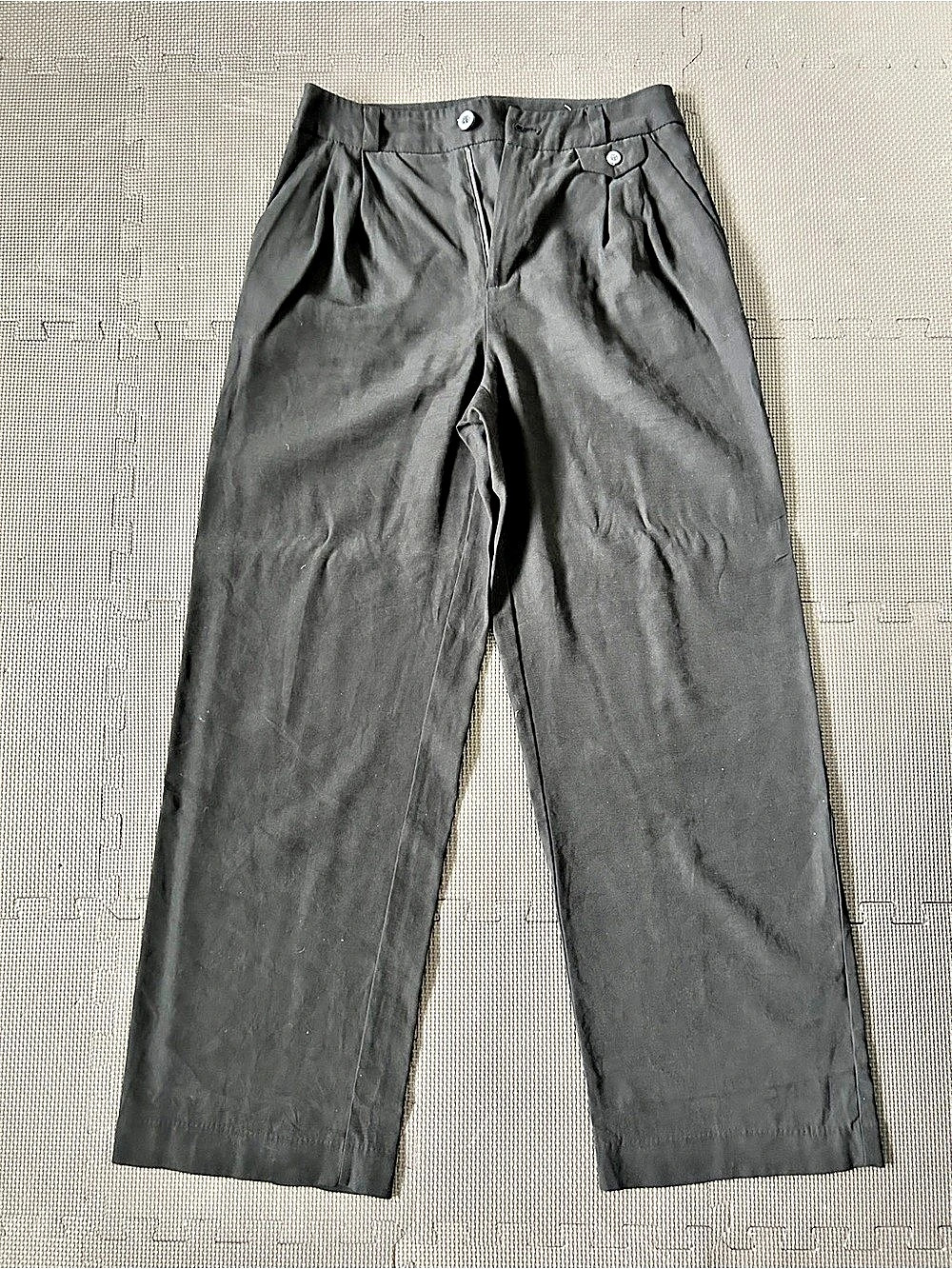 A New Day Women's High-Rise Pleated Wide Leg Trousers Black Size 6